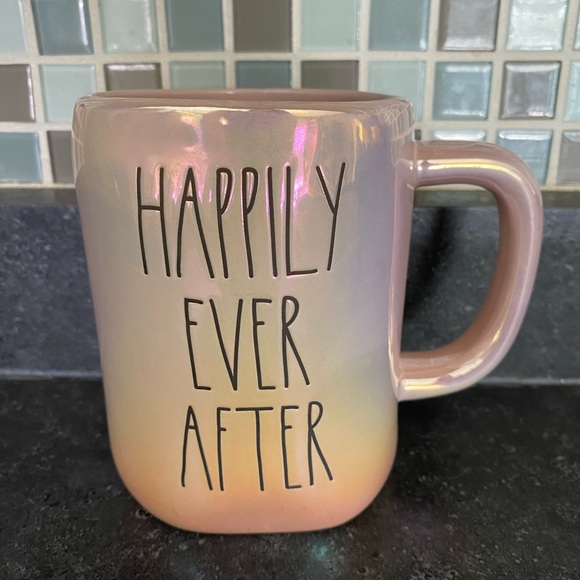 Rae Dunn iridescent  “Happily Ever After” mug - Picture 1 of 5
